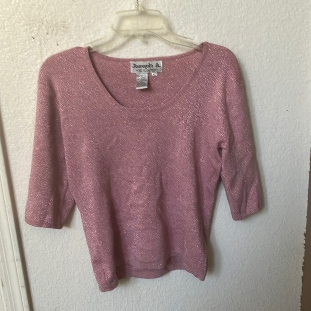 FINAL MARKDOWN Joseph A silk blend shimmer top xl